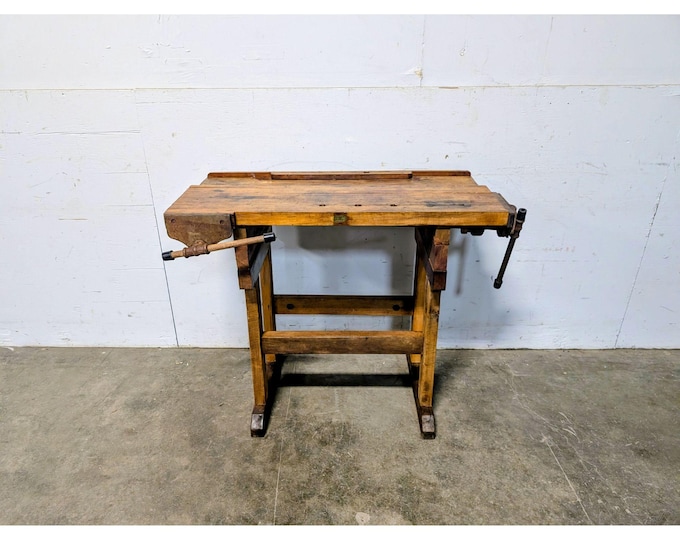 1920,s Unusual Size Work Bench # 198947 Shipping is not a 1.00 Shipping is not free please contact us before purchase Thanks