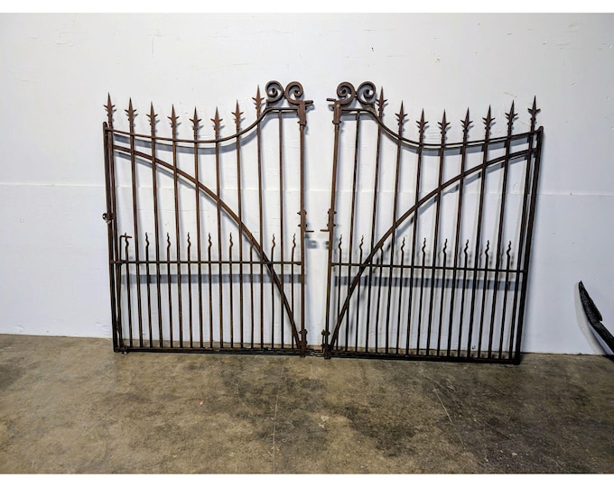 Pair Of 1860,s Hand Forged Cast Iron Gates # 201418 Shipping is not a 1.00 Shipping is not free please contact us before purchase Thanks