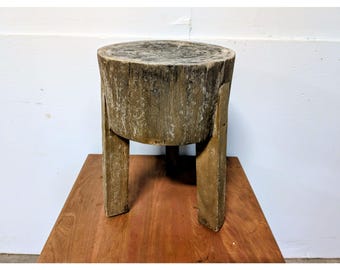 Vintage Hand Made Stool / End Table # 200064 Shipping is not a 1.00 Shipping is not free please contact us before purchase Thanks