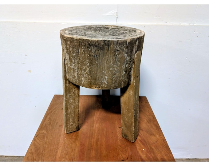 Vintage Hand Made Stool / End Table # 200064 Shipping is not a 1.00 Shipping is not free please contact us before purchase Thanks