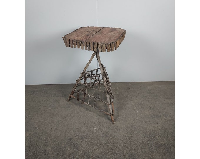 Late 1800,s Adirondack Folk Art Table # 188348 Shipping is not a 1.00 Shipping is not free please contact us before purchase Thanks