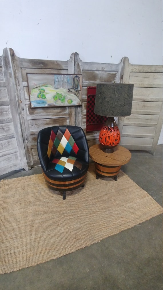 Vintage Whiskey Barrel Chairs