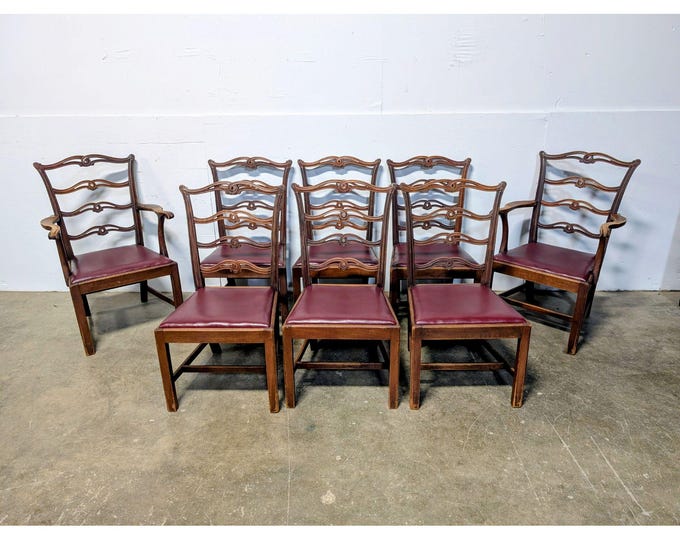 Set Of Eight 1940,s Ribbon Back Dinning Chairs # 200015 Shipping is not a 1.00 Shipping is not free please contact us before purchase Thanks