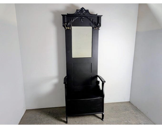 1920,s Oak Painted Hall Tree # 198039 Shipping is not a 1.00 Shipping is not free please contact us before purchase Thanks