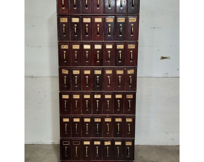 Unique 1900's 49 Drawer Seven Stack Filing Cabinet # Shipping is not free please conatct us before purchase Thanks