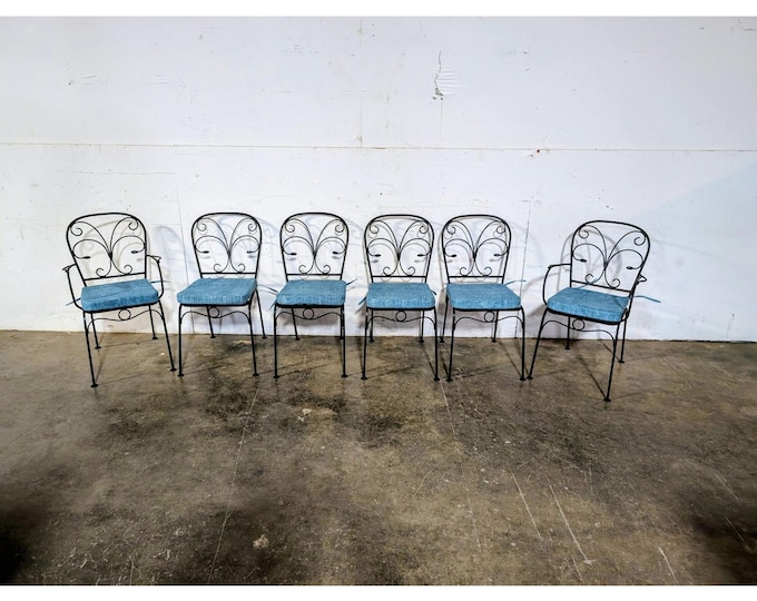 Set Of Six 1930,s Iron Chairs # 197892 Shipping is not a 1.00 Shipping is not free please contact us before purchase Thanks