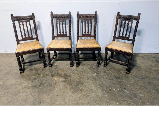 Set Of Four 1860,s Carved Oak Chairs # 200563 Shipping is not a 1.00 Shipping is not free please contact us before purchase Thanks