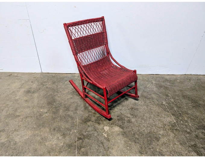 1920,s Unusual Form Wicker Rocking Chair # 200131 Shipping is not a 1.00 Shipping is not free please contact us before purchase Thanks