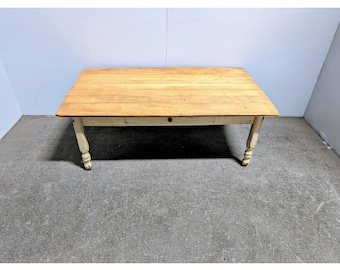 Late 1800,s One Drawer Pine Farm Table Now A Wonderful Coffee Table # 199390 Shipping is not a 1.00