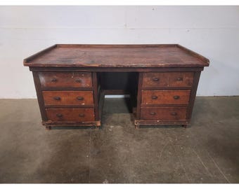 Stunning 1900,s Workbench With Six Drawers # 185064 Shipping is not free please conatct us before purchase Thanks