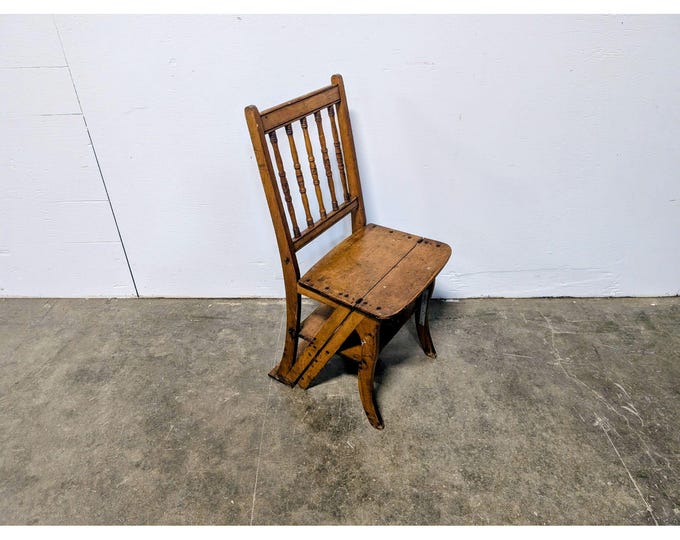 Unique 1900,s Chair That Is Also A Ladder # 199778 Shipping is not a 1.00 Shipping is not free please contact us before purchase Thanks