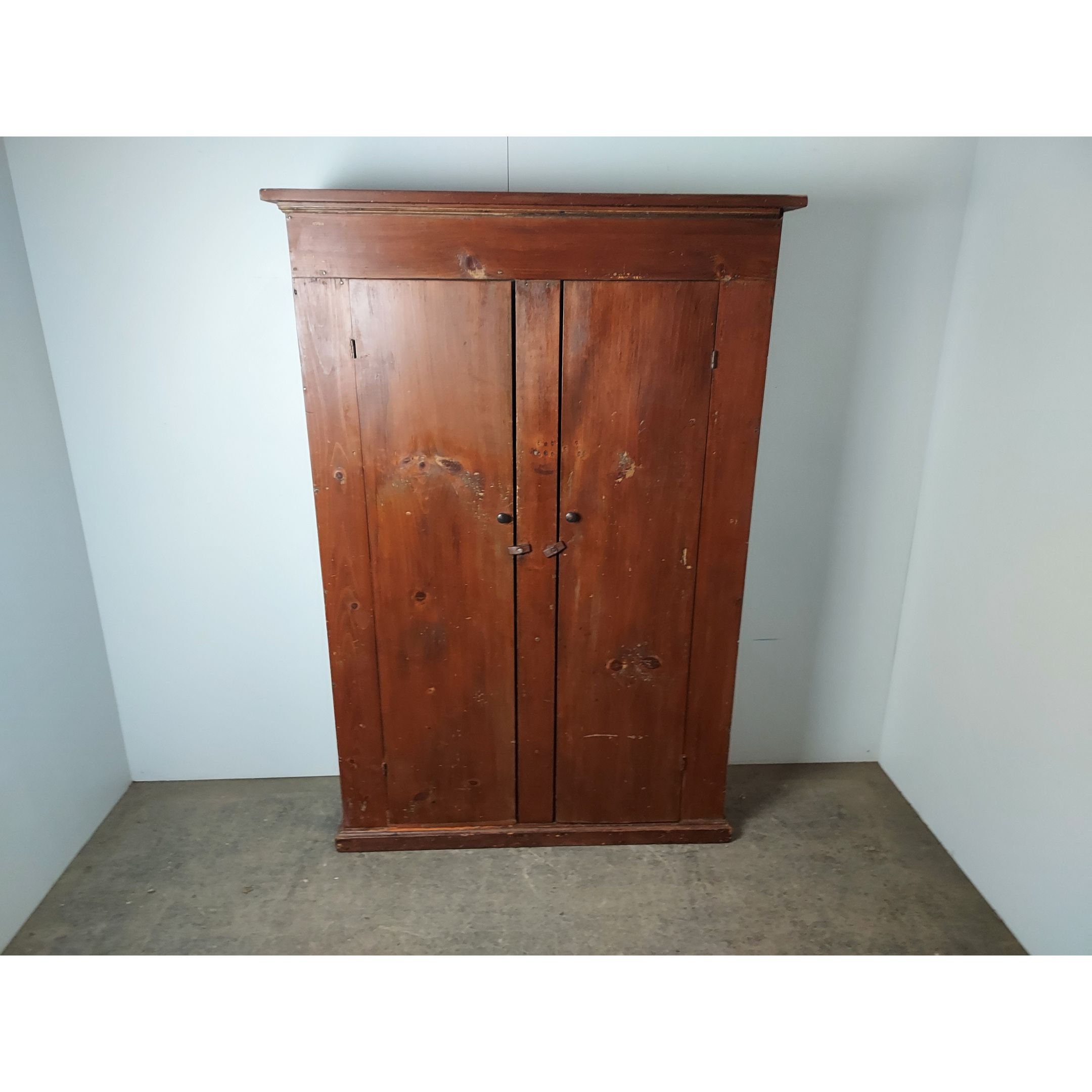 birch kitchen cabinet unit with tall broom closet — ARCHITECTURAL ANTIQUES