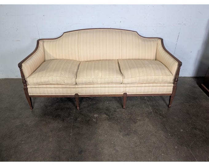 1920,s Six Legged English Mahogany Settee # 197504 Shipping is not a 1.00 Shipping is not free please contact us before purchase Thanks