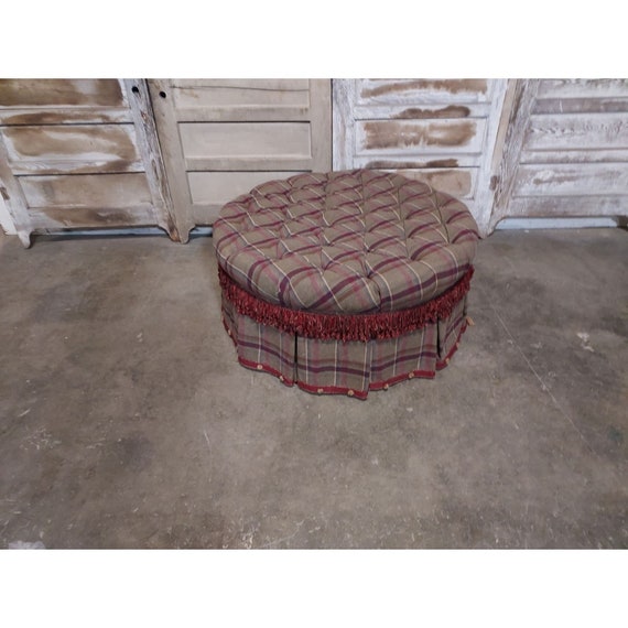 VINTAGE UPHOLSTERED OTTOMAN 187371 Shipping is not free please conatct us before purchase Thanks
