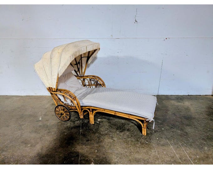 Rare 1920,s Split Reed Canopy Chaise # 197224 Shipping is not a 1.00 Shipping is not free please contact us before purchase Thanks
