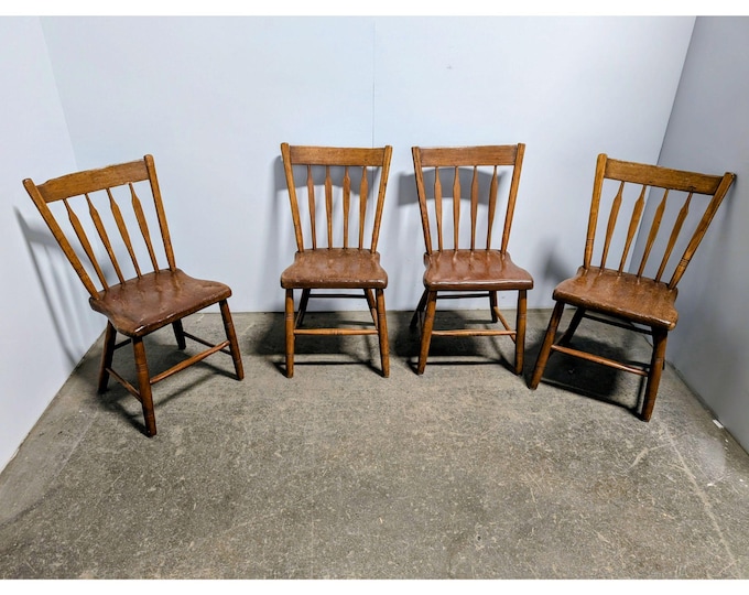 Set Of Four Mid 1800,s Arrow Back Chairs # 200439 Shipping is not a 1.00 Shipping is not free please contact us before purchase Thanks