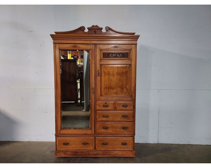 1920,s Armoire With Mirrored Door # 193387 Shipping is not a 1.00 Shipping is not free please contact us before purchase Thanks