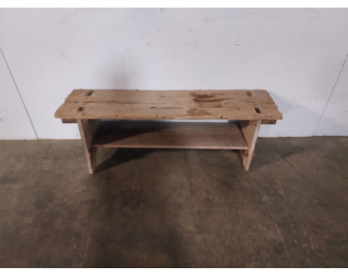 Rustic 1800,s Bench With Lower Shelf # 194175 Shipping is not free please conatct us before purchase Thanks