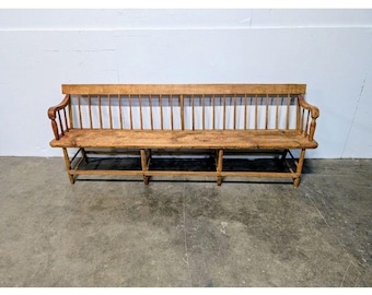 1840,s French Spindle Back Bench # 199328 Shipping is not a 1.00 Shipping is not free please contact us before purchase Thanks