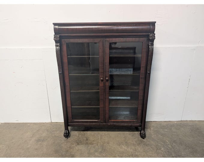 1850,s Mahogany Double Glass Door Bookcase # 199866 Shipping is not a 1.00 Shipping is not free please contact us before purchase Thanks