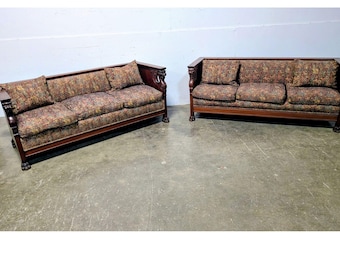 Pair Of 1840,s Mahogany Settees # 201395 Shipping is not a 1.00 Shipping is not free please contact us before purchase Thanks
