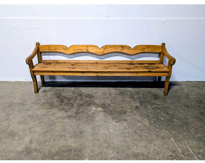 Mid 1800,s Pine And Oak Bench # 200158 Shipping is not a 1.00 Shipping is not free please contact us before purchase Thanks