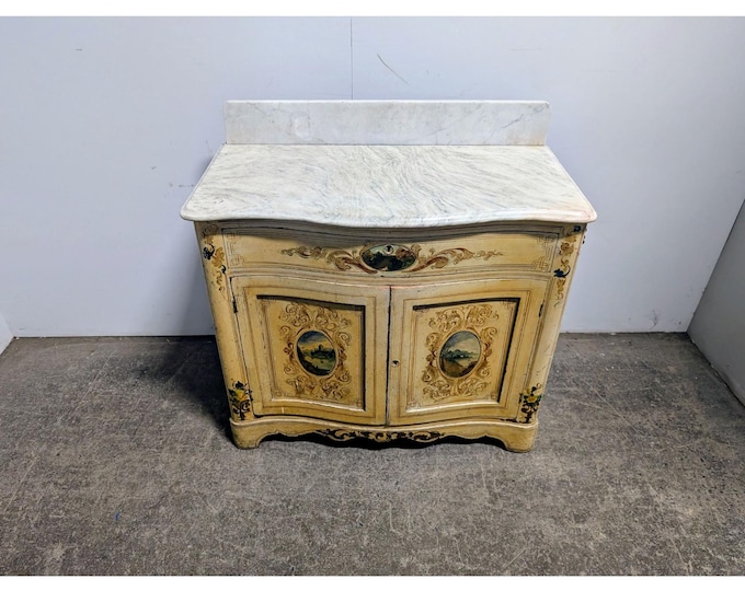 1860,s Painted Decorated One Drawer Wash Stand # 198210 Shipping is not a 1.00 Shipping is not free please contact us before purchase Thanks