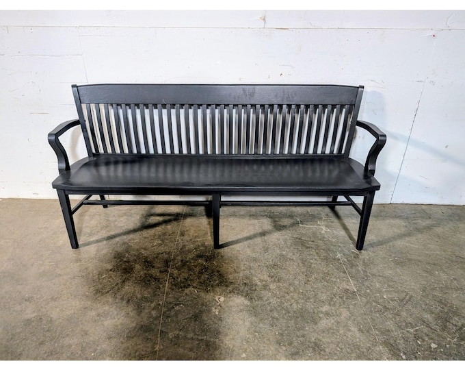 1930,s Painted Slatted Back Bench # 196473 Shipping is not a 1.00 Shipping is not free please contact us before purchase Thanks
