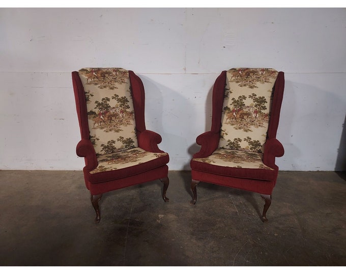 Pair Of 1930,s Wingback Chairs # 193844 Shipping is not free please conatct us before purchase Thanks