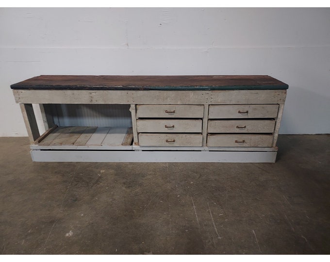 Unusal 1940's Worktable From A Florist Store # 190323 Shipping is not free please conatct us before purchase Thanks