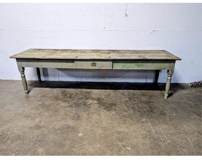 1840,s Turned Leg Farm Table # 198640 Shipping is not a 1.00 Shipping is not free please contact us before purchase Thanks