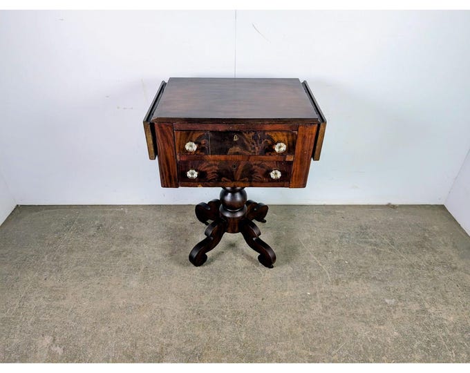 1840,s Two Drawer Mahogany Drop Leaf Table # 197559 Shipping is not a 1.00 Shipping is not free please contact us before purchase Thanks