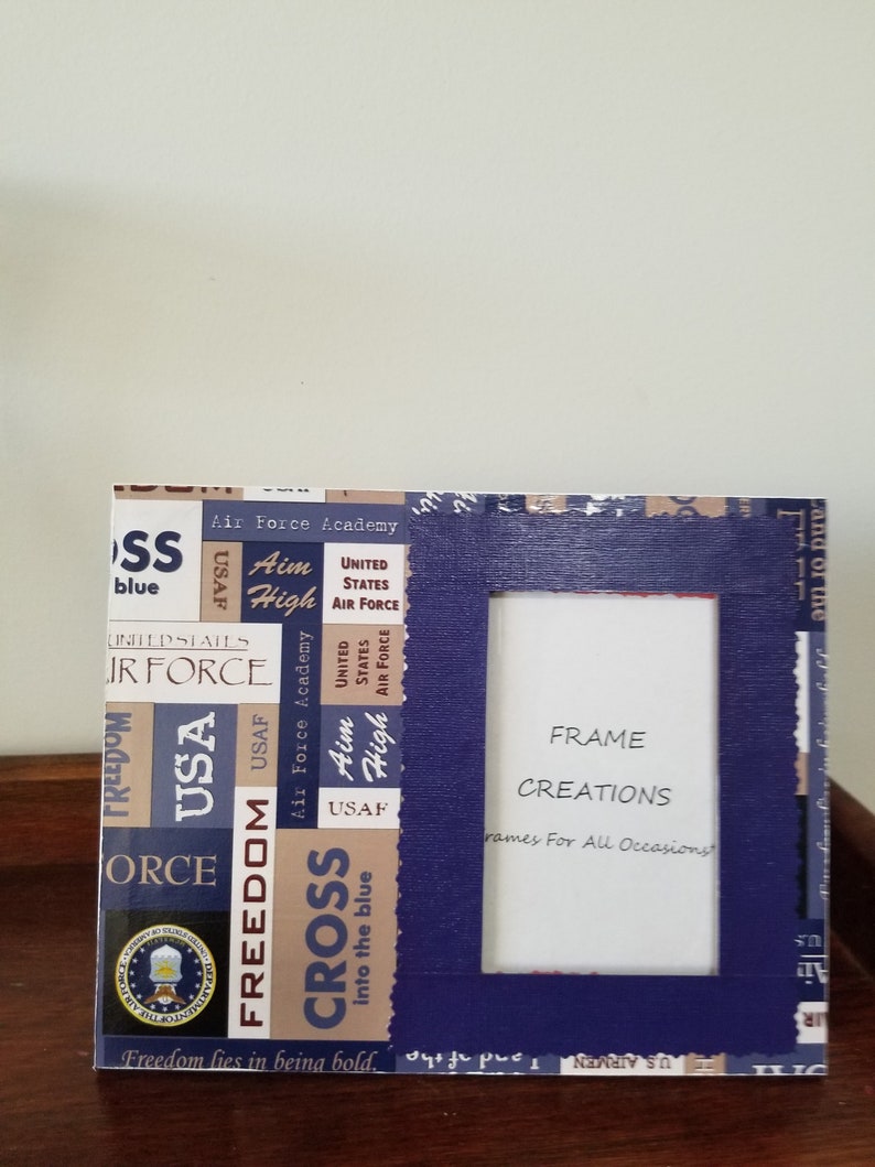 3x5 Air Force Themed Hand Decorated Picture Frame - Etsy