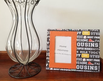 3x5 Cousins Themed - Hand Decorated Picture Frame
