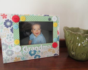 4x6 Grandma Themed - Hand Decorated Picture Frame