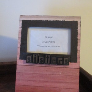 3x5 Sisters Themed Hand Decorated Picture Frame image 3