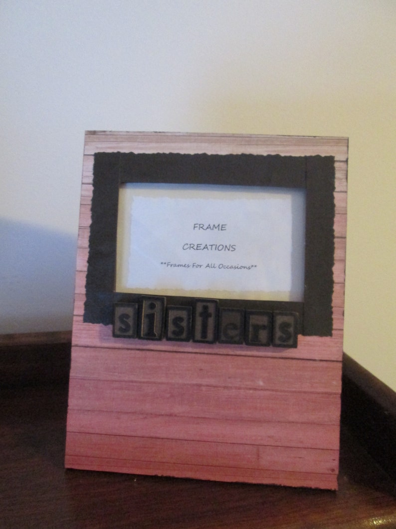 3x5 Sisters Themed Hand Decorated Picture Frame image 3