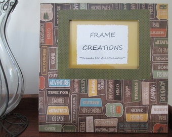 5x7 Outdoor Themed - Hand Decorated Picture Frame