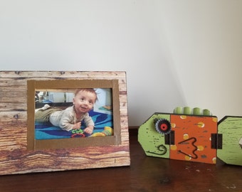 4x6 Wood Themed - Hand Decorated Picture Frame