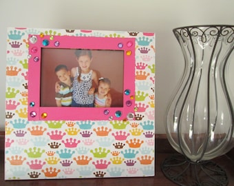 5x7 Crown Themed - Hand Decorated Picture Frame