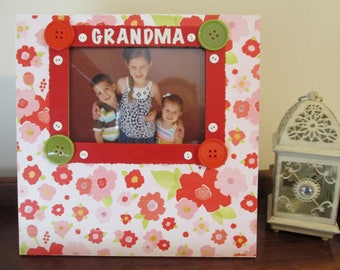 5x7 Grandma Themed - Hand Decorated Picture Frame