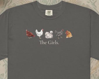 Chicken Tshirt for Moms: The Girls Flock Design, Comfort Colors® Tee