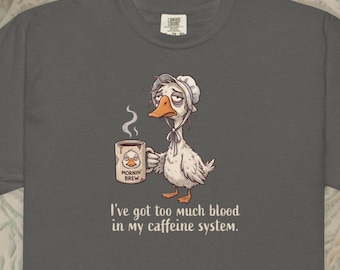 Tired Goose Mama Needs Coffee Shirt – Funny Caffeine Mom Tee