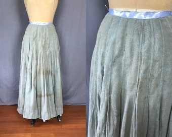 sage green chiffon skirt