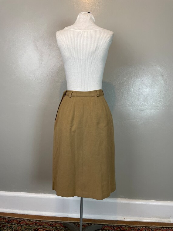 Camel Beige Pencil Skirt with Pocket / 60’s / sma… - image 4