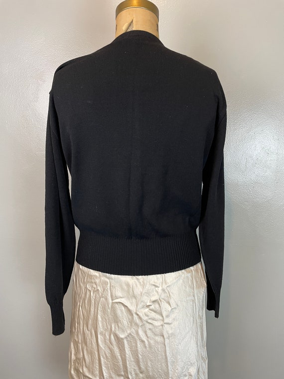 Black Pearl Sweater / 50's - 60’s / medium pinup - image 7