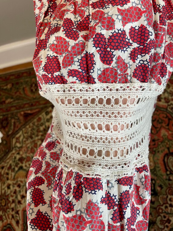 Pink & White Crochet Tiered "Ladybug" Skirt / 196… - image 4