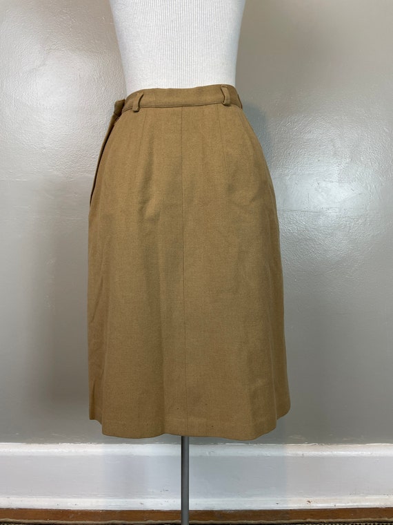 Camel Beige Pencil Skirt with Pocket / 60’s / sma… - image 2
