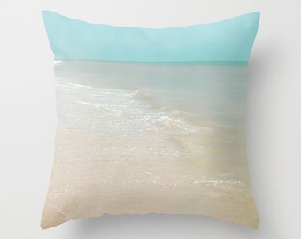 Pillow Sandpiper Pillow Aqua Blue Pillow Beach Decorative Etsy