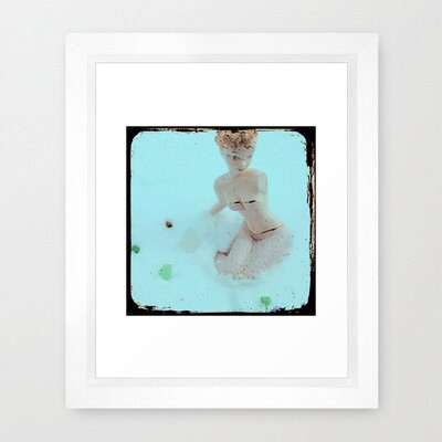 Retro Mermaid Photograph Aqua Blue Mint Green Dusty Pink - Etsy